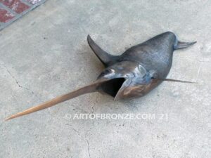 North Pacific Swordfish bronze offshore sportfishing marlin and sailfish fine art gallery sculpture