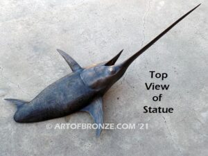 North Pacific Swordfish bronze offshore sportfishing marlin and sailfish fine art gallery sculpture