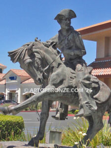 The Cowboy bronze sculpture after Frederic Remington featuring cowboy on horse