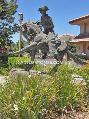 The Cowboy bronze sculpture after Frederic Remington featuring cowboy on horse