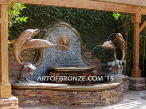 Dazzling Jewels bronze fine art gallery sculpture of dolphins, whales and porpoises