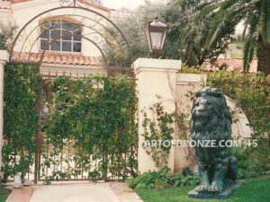 Hail the King high quality cast bronze African lion regally sitting down