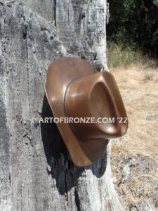 Happy Trails bronze sculpture life-size Stetson cowboy hat