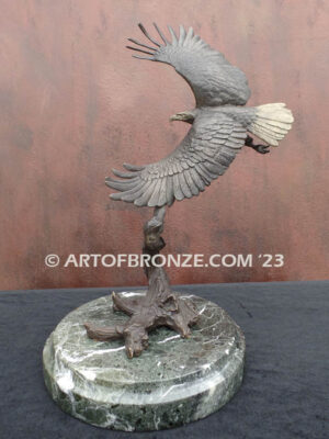 Higher Power exclusive soaring eagle bronze statue for private collector or corporate collection