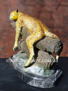 Lazy Afternoon high quality bronze cast indoor resting cheetah bronze statue