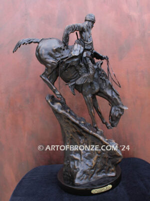 Mountain Man bronzes statue gift award after Frederic Remington