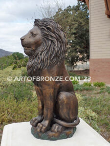 Royal Guardians high quality cast bronze statue right/left pair of guardian lions