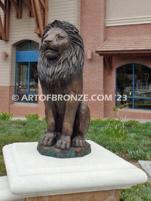 Royal Guardians high quality cast bronze statue right/left pair of guardian lions