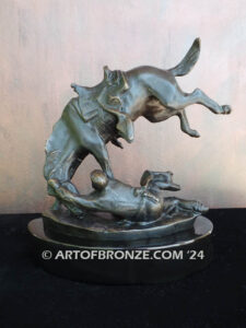 Wicked Pony bronze statue cowboy rider thrown off horse after Frederic Remington