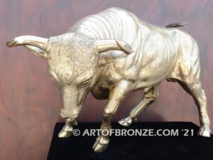 Raging bull indoor fine art gallery bronze statue inspired after Ferrari symbol