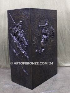 Remington Pedestal bronze sculpture inspired by Frederic Remington