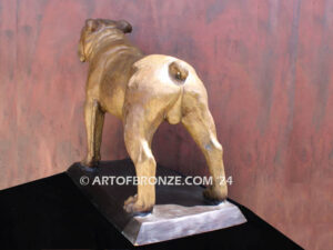 Champ gallery quality custom bronze statue of standing bulldog