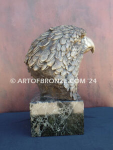 Commander spectacular bronze bald eagle bust limited-edition lost wax artwork