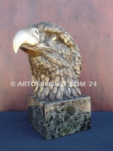 Commander spectacular bronze bald eagle bust limited-edition lost wax artwork