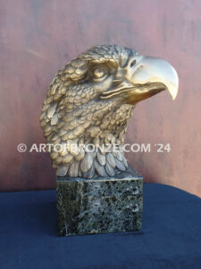 Commander spectacular bronze bald eagle bust limited-edition lost wax artwork