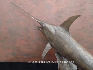 North Pacific Swordfish bronze sportfishing marlin and sailfish fine art gallery statue