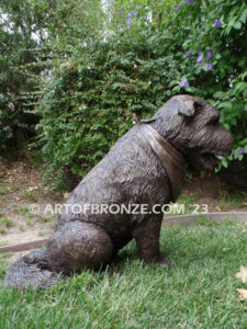 Bosco custom sculpted medium size mixed-breed dog bronze sculpture artwork