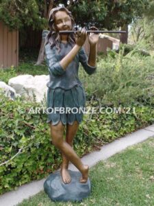 Fairyland bronze statue of two graceful fairies for outdoor or indoor display