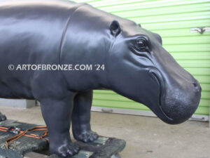 Hippo high quality cast bronze statue