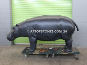 Hippo high quality cast bronze statue