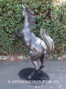 Prancing Horse outdoor monumental bronze statue of reared horse inspired after Ferrari symbol