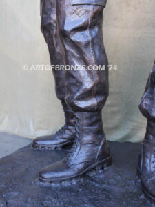 Service and Sacrifice bronze sculpture Vietnam War memorial of American Infantry soldier and South Vietnamese soldier