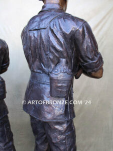 Service and Sacrifice bronze sculpture Vietnam War memorial of American Infantry soldier and South Vietnamese soldier