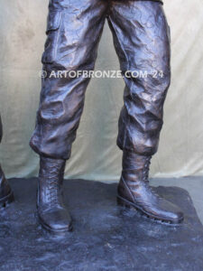 Service and Sacrifice bronze sculpture Vietnam War memorial of American Infantry soldier and South Vietnamese soldier