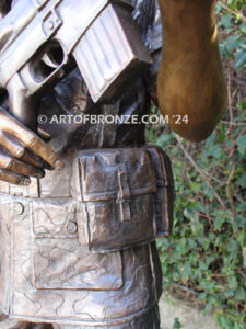 Service and Sacrifice bronze sculpture Vietnam War memorial of American Infantry soldier and South Vietnamese soldier