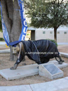 Wildcat Pride high-quality bronze statue high school mascot for graduating class