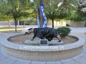 Wildcat Pride high-quality bronze statue high school mascot for graduating class