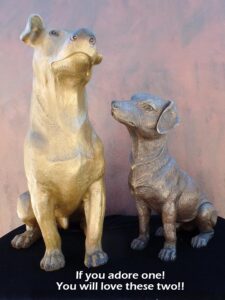 Shorty Jack Russell short-haired gallery & custom quality bronze dog pet sculpture