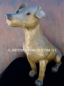 Jack Russell Terrier short-haired gallery & custom quality bronze dog pet sculpture