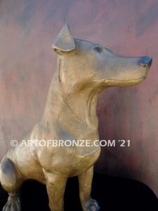 Jack Russell Terrier short-haired gallery & custom quality bronze dog pet sculpture