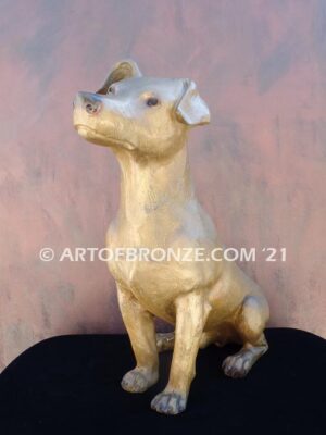 Jack Russell Terrier short-haired gallery & custom quality bronze dog pet sculpture