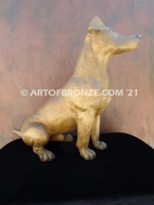 Jack Russell Terrier short-haired gallery & custom quality bronze dog pet sculpture