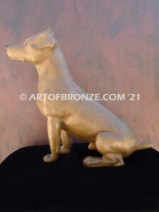 Jack Russell Terrier short-haired gallery & custom quality bronze dog pet sculpture