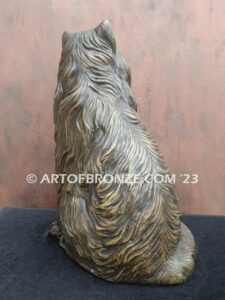 Loving Friend long-haired gallery & custom quality cat pet bronze sculpture