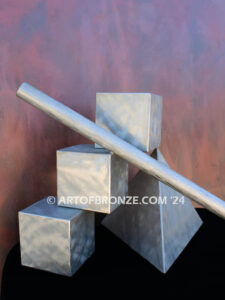 Symphony of Shapes modern stainless steel geometric form sculpture