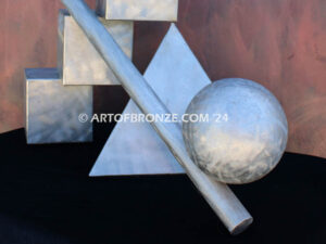 Symphony of Shapes modern stainless steel geometric form sculpture