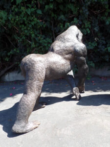 Western Lowland lost wax high quality bronze cast outdoor walking gorilla statue