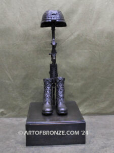 Fallen Soldier Battlefield Cross life-size bronze statue memorial honoring special forces