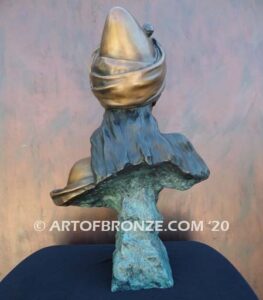 One Thousand and One Nights art nouveau style bronze bust statue of Queen Scheherazade of Arabian Nights