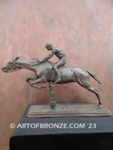 Rider and Jumper equestrian sculpture by British artist Isadore-Jules Bonheur.