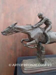 Rider and Jumper equestrian sculpture by British artist Isadore-Jules Bonheur.