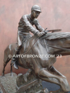 Rider and Jumper equestrian sculpture by British artist Isadore-Jules Bonheur.