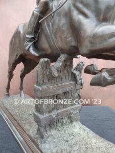 Rider and Jumper equestrian sculpture by British artist Isadore-Jules Bonheur.