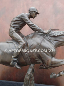 Rider and Jumper equestrian sculpture by British artist Isadore-Jules Bonheur.