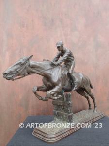 Rider and Jumper equestrian sculpture by British artist Isadore-Jules Bonheur.