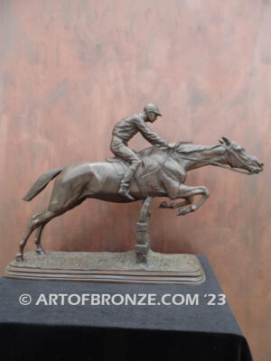 Rider and Jumper equestrian sculpture by British artist Isadore-Jules Bonheur.